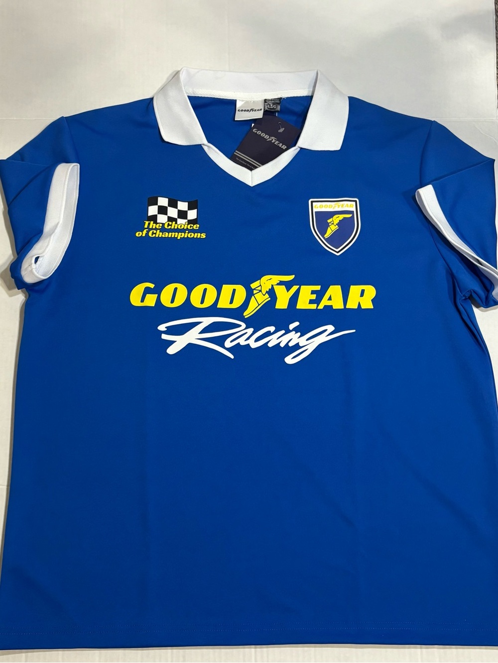 Goodyear Kids' Blue Racing Jersey with White Trim
